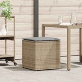 vidaXL Kussenbox Beige Poly Rattan 50x50x50cm | 28% Korting