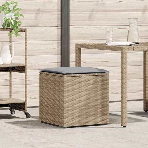 vidaXL Kussenbox Beige Poly Rattan 50x50x50cm | 28% Korting