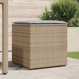 vidaXL Kussenbox Beige Poly Rattan 50x50x50cm | 28% Korting