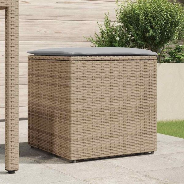vidaXL Kussenbox Beige Poly Rattan 50x50x50cm | 28% Korting