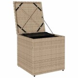 vidaXL Kussenbox Beige Poly Rattan 50x50x50cm | 28% Korting