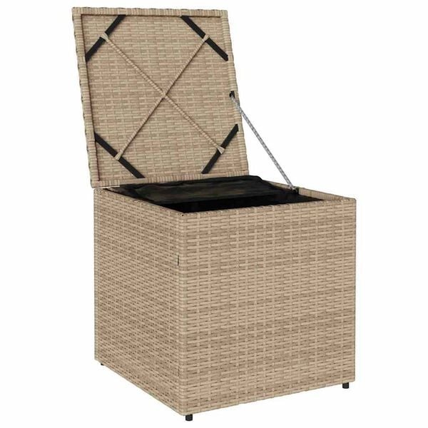 vidaXL Kussenbox Beige Poly Rattan 50x50x50cm | 28% Korting