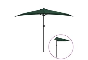 vidaXL Balkonparasol Half 300x155 cm Groen - 52% Korting!