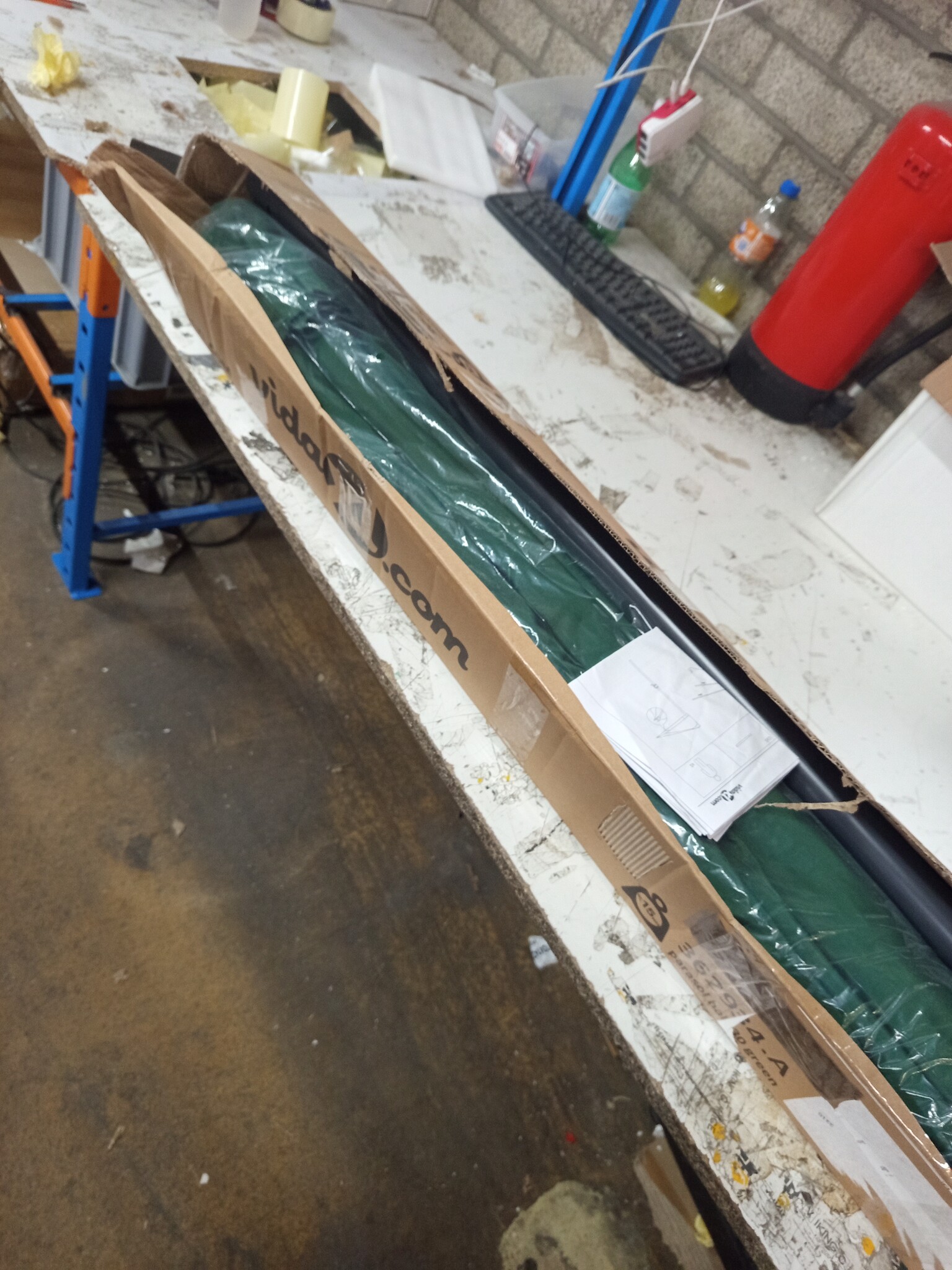 vidaXL Balkonparasol Half 300x155 cm Groen - 52% Korting!