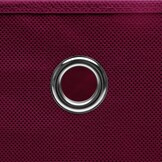 vidaXL Opbergboxen 4 st 32x32x32 cm Stof Donkerrood - 29% Korting