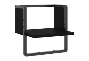 VidaXL Wandschap met Stang 30x25x30 cm Zwart - 14% Korting!