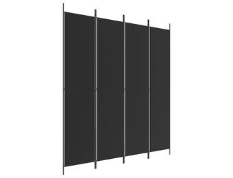 vidaXL Kamerscherm met 4 Panelen - Zwart, 31% Korting!
