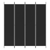 vidaXL Kamerscherm met 4 Panelen - Zwart, 31% Korting!