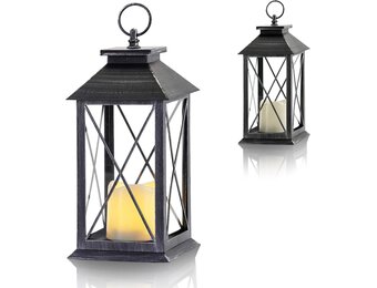 Flower Power Lantaarn met LED Kaars - 35% Korting