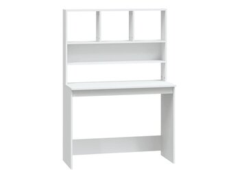 VidaXL Bureau met Schappen Wit - 58% Korting!