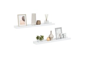 vidaXL Fotoplanken MDF Wit 60x9x3cm (2 st.) - 22% Korting!