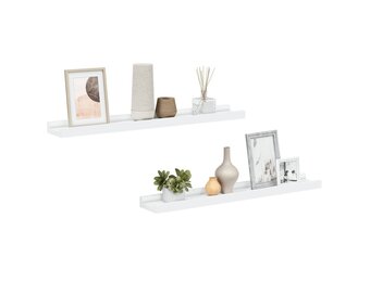 vidaXL Fotoplanken MDF Wit 60x9x3cm (2 st.) - 22% Korting!