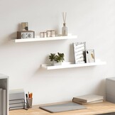 vidaXL Fotoplanken MDF Wit 60x9x3cm (2 st.) - 22% Korting!