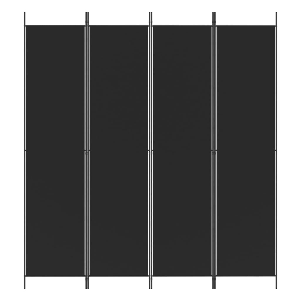 vidaXL Kamerscherm 4 panelen Zwart - 31% Korting