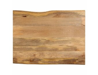 Mangohouten Tafelblad met Natuurlijke Rand - 90x80cm (29% Korting)