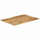 Mangohouten Tafelblad met Natuurlijke Rand - 90x80cm (29% Korting)