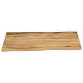 Mangohouten Tafelblad met Natuurlijke Rand - 90x80cm (29% Korting)