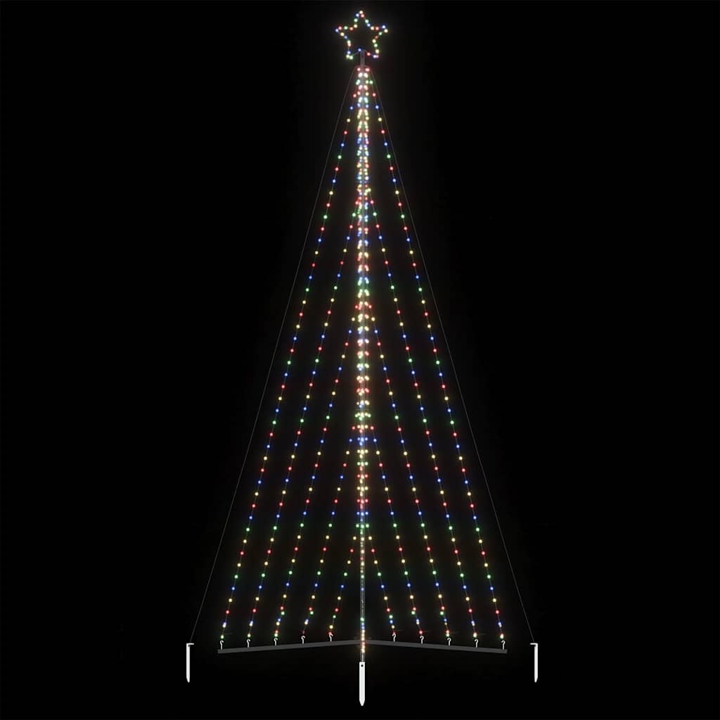 vidaXL LED Kerstboom 570 LEDs Kleurrijk 399 cm - 51% Korting!