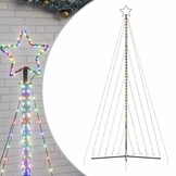 vidaXL LED Kerstboom 570 LEDs Kleurrijk 399 cm - 51% Korting!