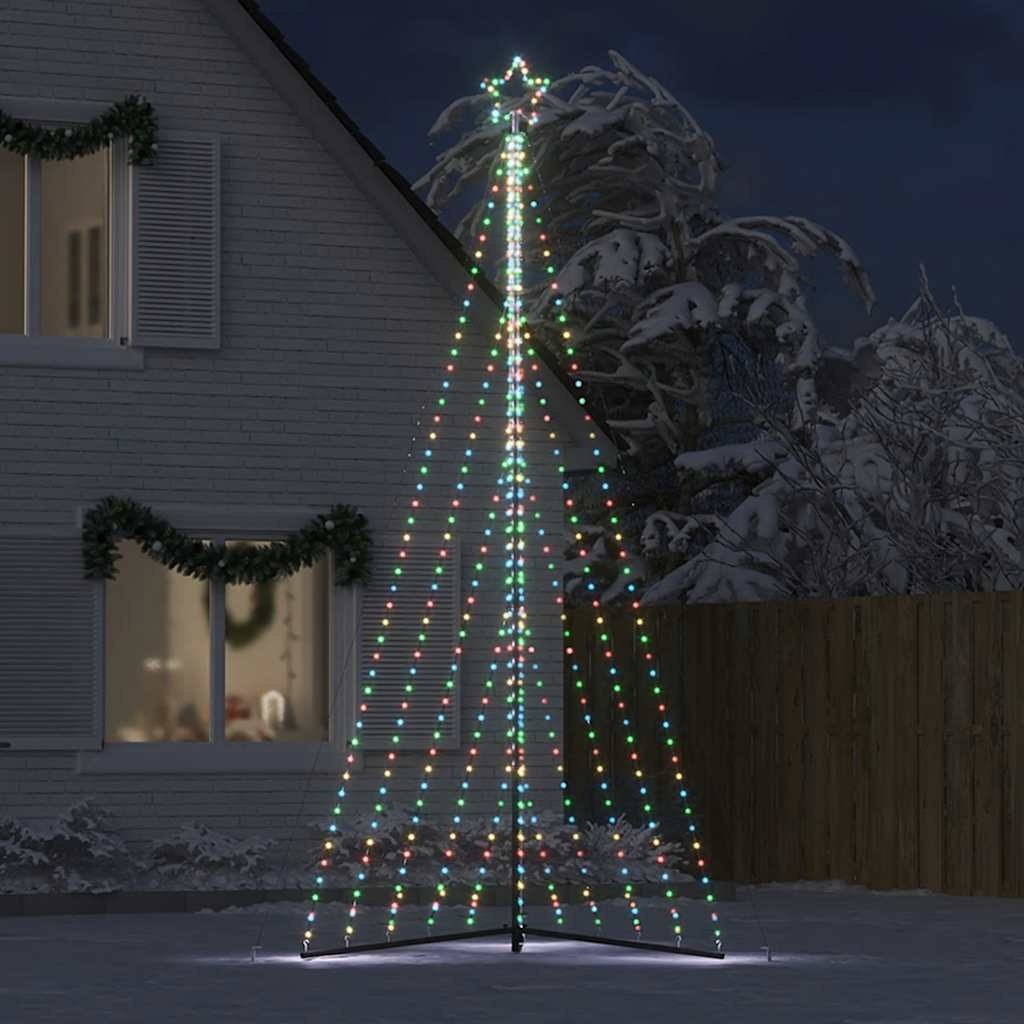 vidaXL LED Kerstboom 570 LEDs Kleurrijk 399 cm - 51% Korting!