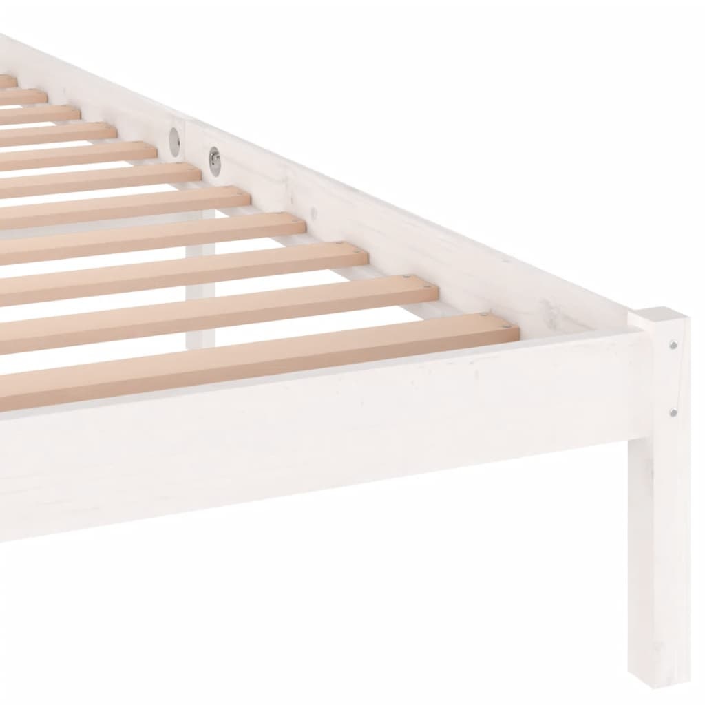 vidaXL Grenenhouten Bedframe Wit 200x200 cm - 53% Korting!