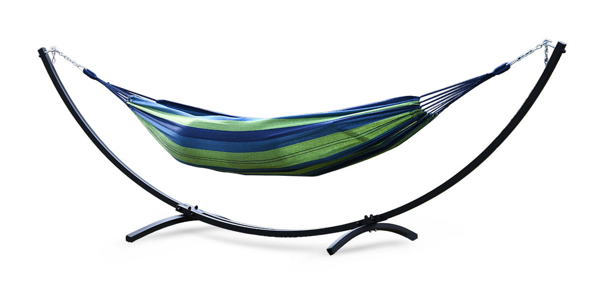 2-in-1 Hangmat & Hangstoel Standaard - Zwart (38% Korting)