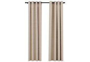 VidaXL Gordijnen Linnen-look Beige - 31% Korting!