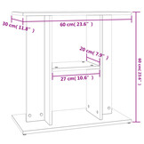 vidaXL Aquariumstandaard 60x30x60 cm - Zwart (27% Korting!)