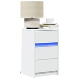 Wit Nachtkastje met LED 33% Korting