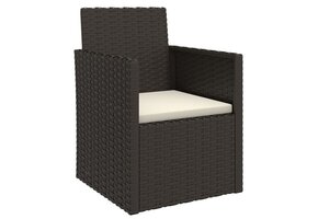 VidaXL Tuinstoel Poly Rattan Zwart - 33% Korting!