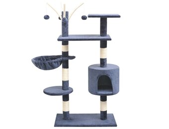 Retourtje: Kattenkrabpaal met Sisal - 125cm Donkerblauw (32% Korting)