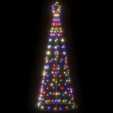 vidaXL LED Kerstboom 182 cm - Kleurrijk - 52% Korting