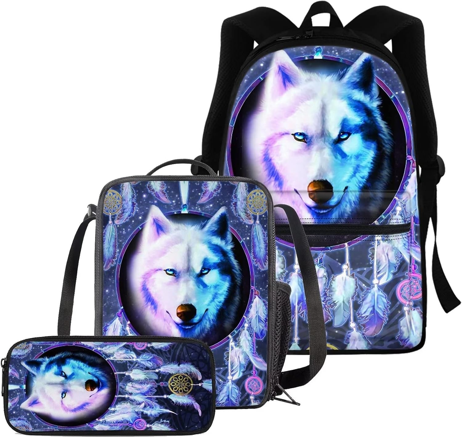 Chaqlin Schooltassen Set: Rugzak, Lunchtas & Etui (3 Stuks)