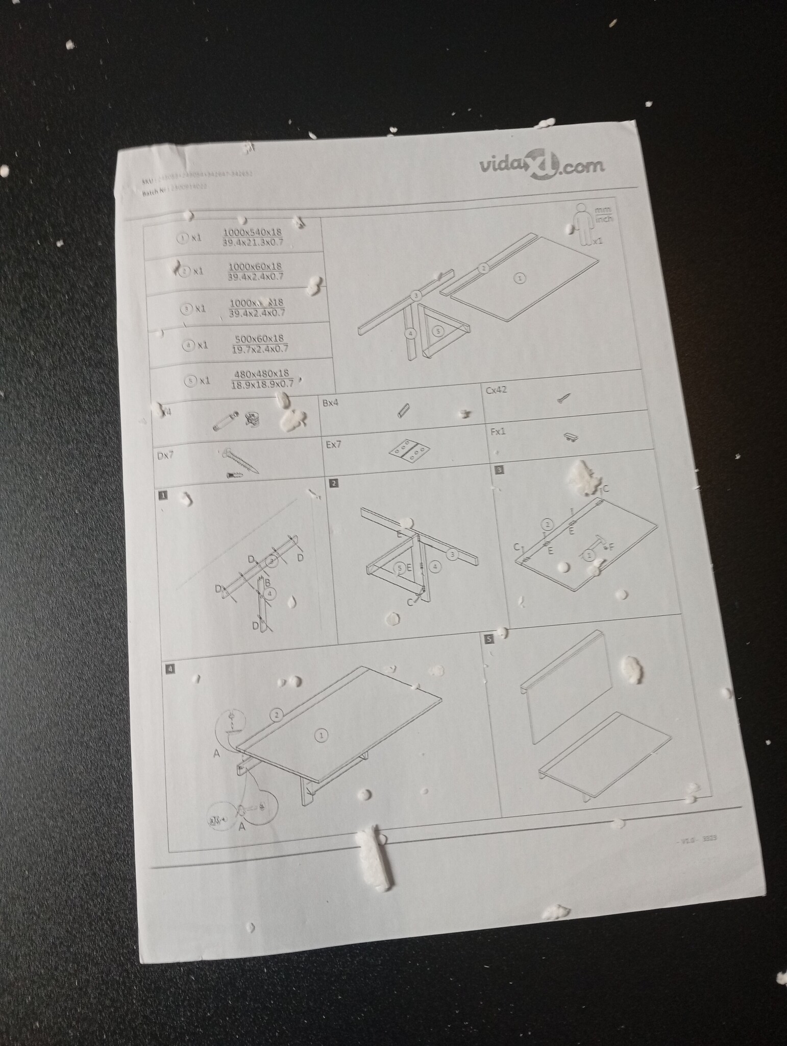 VidaXL Inklapbare Wandtafel 100x60 cm - 57% Korting!