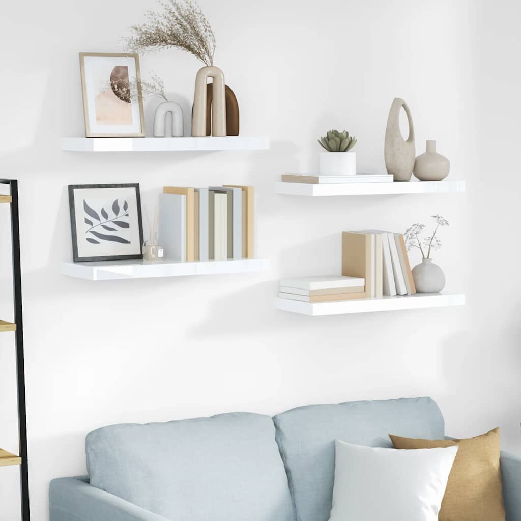 vidaXL Wandschappen Zwevend (4 stuks) - 55% Korting