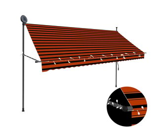 vidaXL Luifel 300cm oranje/bruin - 29% korting!