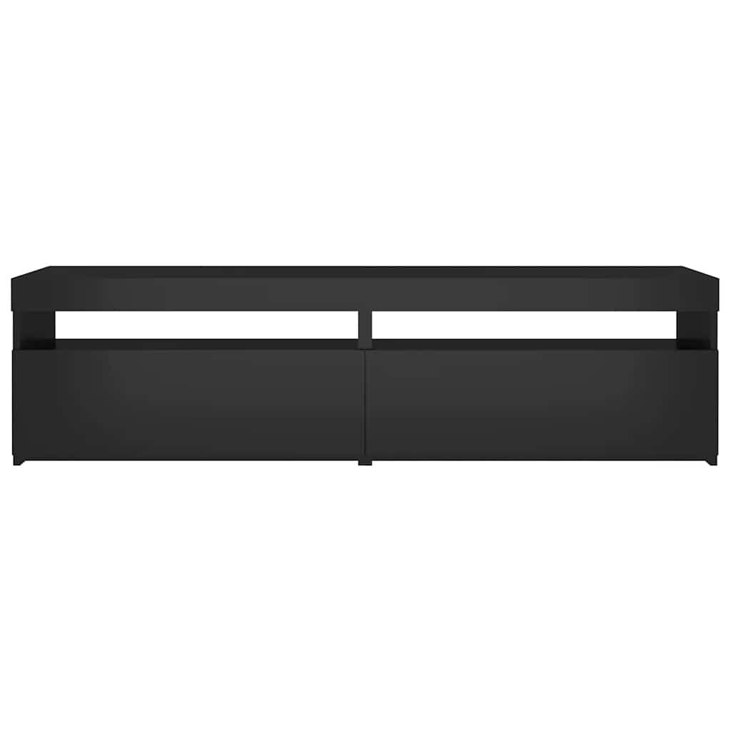 2x TV-meubel met LED 75x35x40 cm Zwart - 54% Korting
