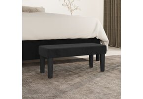 VidaXL Fluweel Bankje Zwart - 70x30x30 cm - 24% Korting!