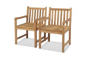 vidaXL Teakhouten Tuinstoelen Set (2x) - 35% Korting!