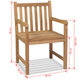 vidaXL Teakhouten Tuinstoelen Set (2x) - 35% Korting!