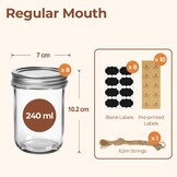 ComSaf Glazen Potjes 240ml (8 Stuks) - 43% Korting