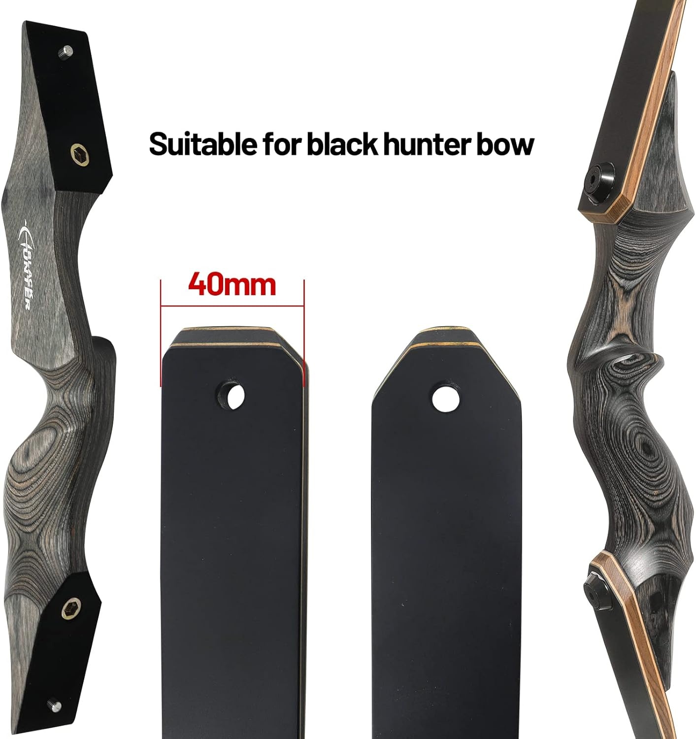 Black Hunter Booglatten - 20-60 lbs - Zwart - 30% Korting