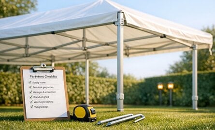 Retour partytent kopen: complete checklist voor veilig en voordelig buiten feesten