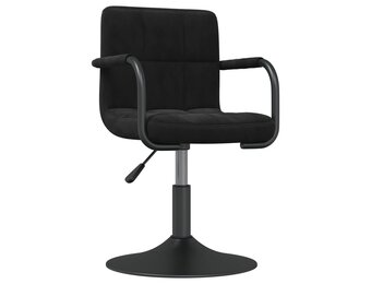 vidaXL Eetkamerstoel Fluweel Zwart - 50% Korting!