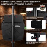 CyeeLife Professionele Dartbord Standaard Zwart voor Klassieke en Elektronische Dartborden