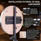 CyeeLife Professionele Dartbord Standaard Zwart voor Klassieke en Elektronische Dartborden