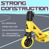 PLAYSHION Stuntstep Freestyle met 100mm wielen en ABEC 9 lagers voor kinderen en volwassenen - Zwart