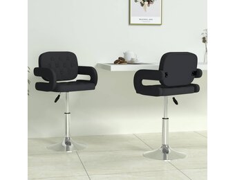 vidaXL Eetkamerstoelen Zwart Kunstleer - 2 Stuks (48% Korting!)