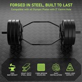 Zwarte Olympische Trap Barbell voor Deadlifts, Squats en Farmers Walk