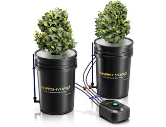 Mars Hydro DWC Hydroponisch Systeem, 5 Gallons, Zwart